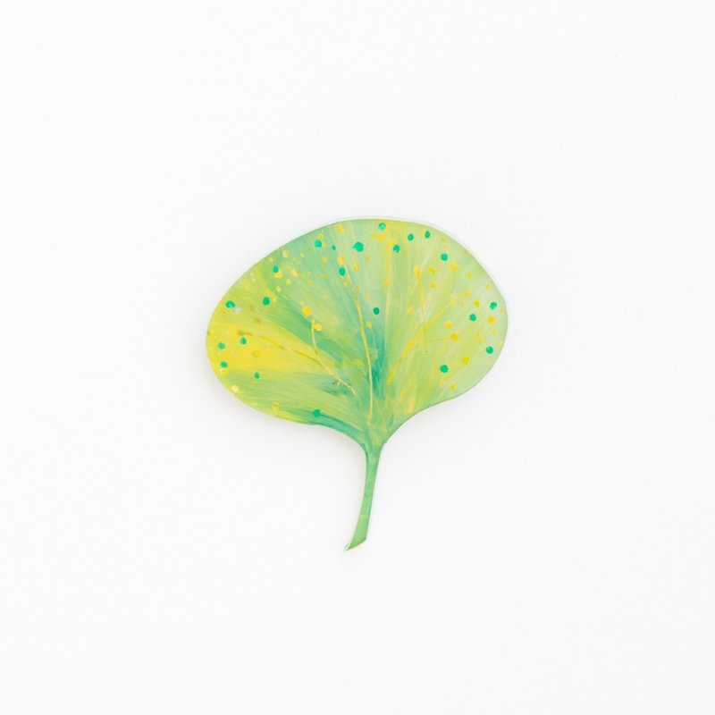 Picture of brooch [leaf] - Brooches - Acrylic Yellow