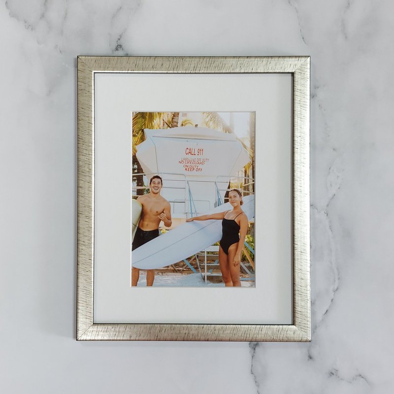 [Starry Sky] 8x10 ウォームシルバーフォトフレーム装飾壁装飾新年ギフト - フォトフレーム - 木製 ゴールド