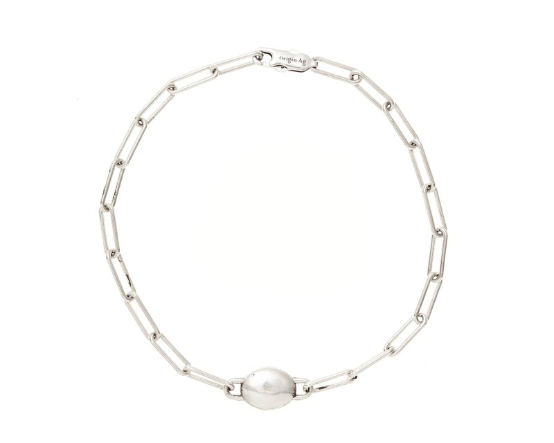 OA LONG CLAUSE CHAIN BRACELET SILVER - สร้อยข้อมือ - เงินแท้ สีเงิน