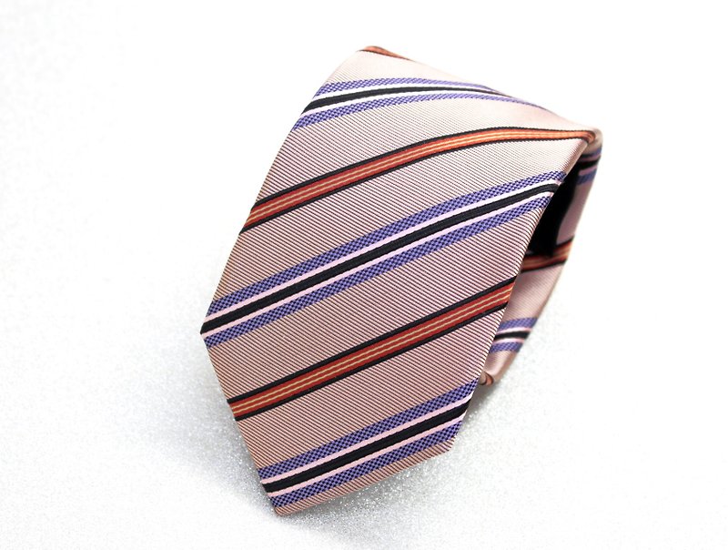 Traditional stripe beige - Ties & Tie Clips - Silk 