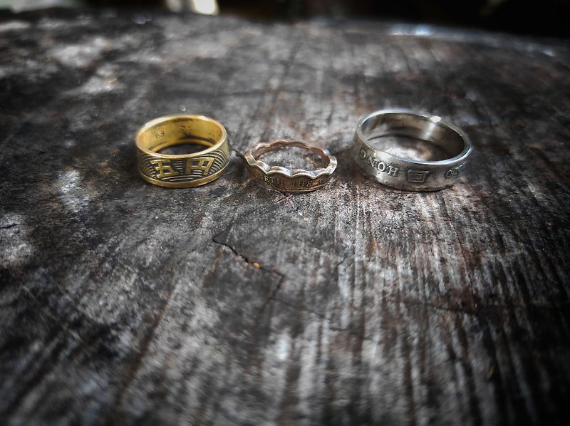 【Mountain Mukuro】Lack of Heart—Coin Ring - แหวนทั่วไป - ทองแดงทองเหลือง 