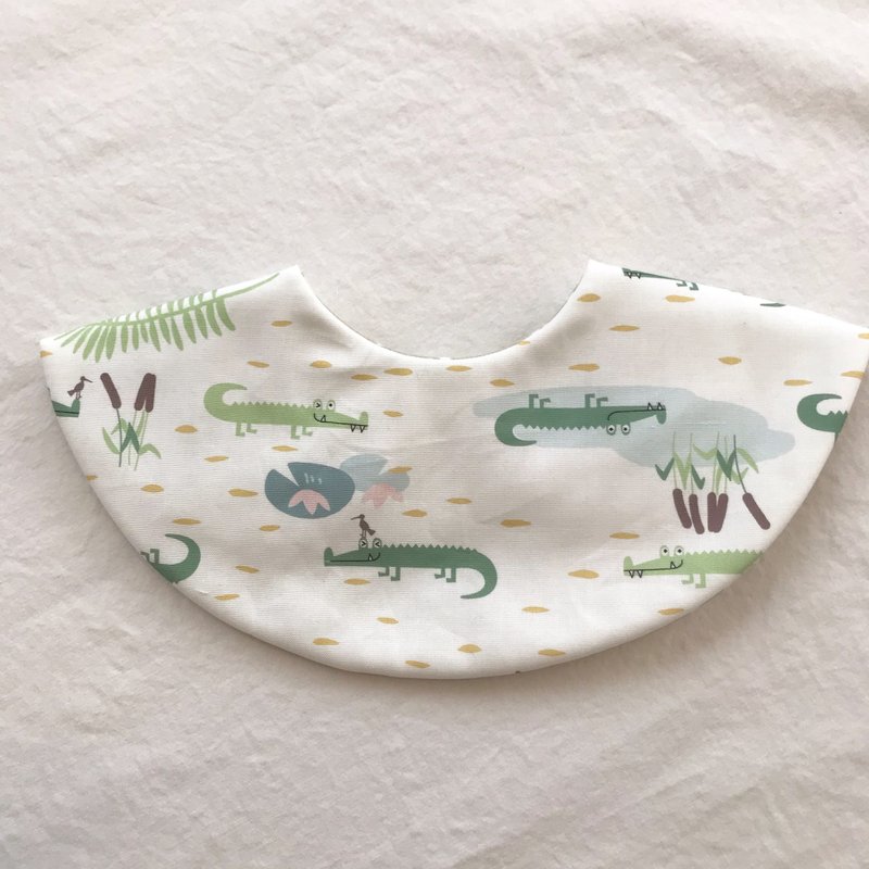 lune / crocodile - Bibs - Cotton & Hemp White