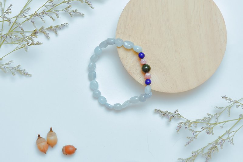 Ran Ran (Bracelet Series) Aquamarine--Peace - Bracelets - Gemstone Blue