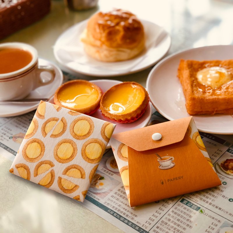 客製化禮物 MASKfolio S 口罩套Hong Kong - Egg Tart - 口罩/口罩收納套 - 紙 