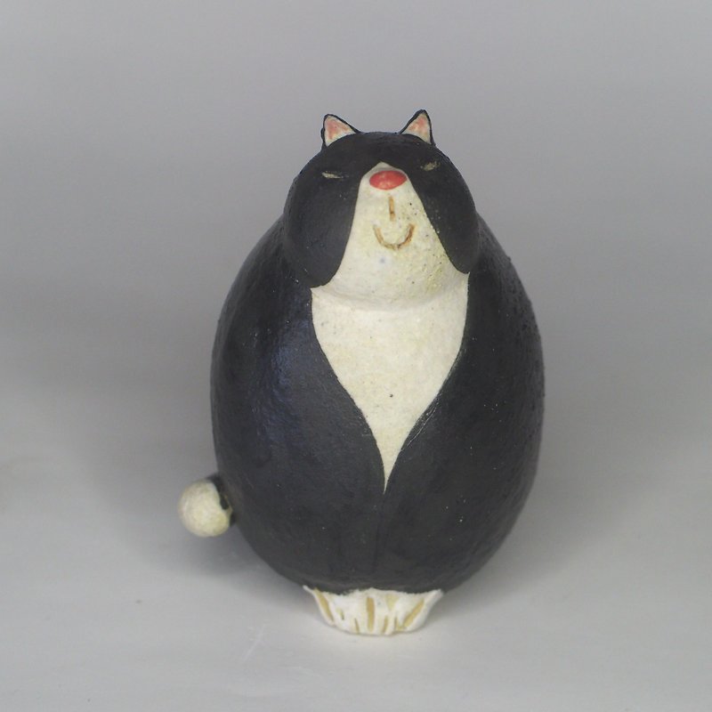 Zodiac Cat - black and white 1&2 - Items for Display - Pottery 