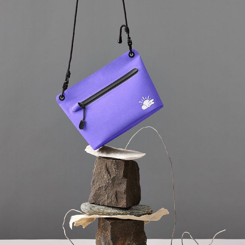 Waterproof bag-purple (mobile phone bag/small bag/side bag/crossbody bag/carry-on bag/travel carry-on bag) - กระเป๋าแมสเซนเจอร์ - วัสดุกันนำ้ สีม่วง