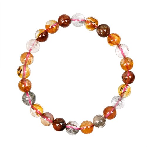 正佳珠寶 Gemsrich Jewelry 【正佳珠寶】小樹膠花水晶 高品玉化小樹水晶 7.4-7.8mm
