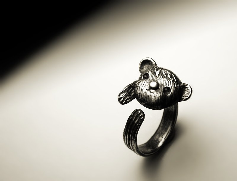 Bear ring - General Rings - Other Metals Silver