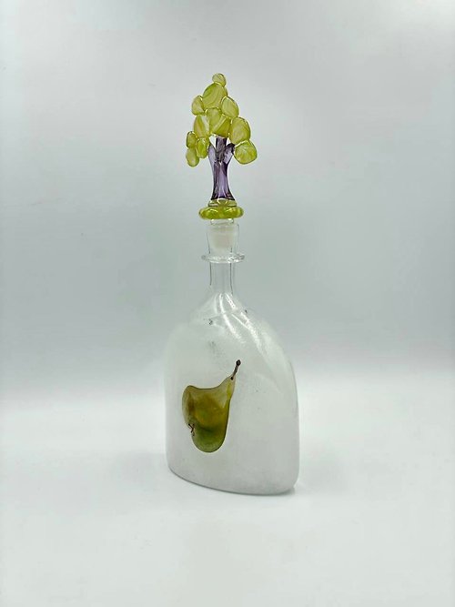 HappyDuckVintage 復古穆拉諾玻璃滗水器 |義大利穆拉諾水瓶帶玻璃塞