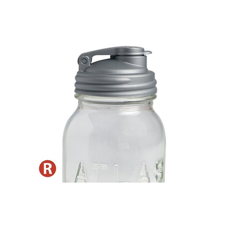 reCAP POUR-梅森罐窄口銀色飲料杯蓋 - 收納箱/收納用品 - 塑膠 