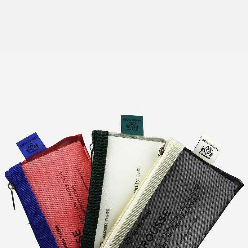 | PAPIER TIGRE | PENCIL CASE Transparent pencil case / 3 colors - กล่องดินสอ/ถุงดินสอ - พลาสติก หลากหลายสี