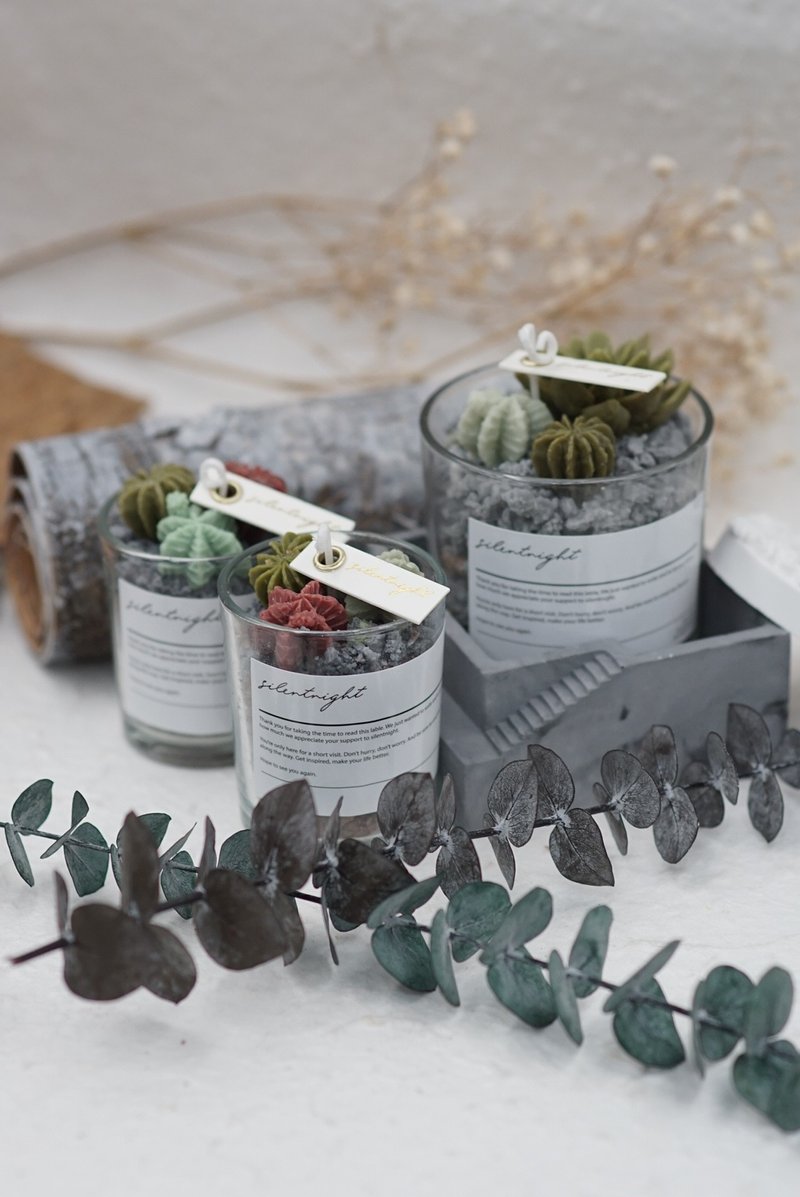 提升免疫力抗菌小盆栽180G - 香氛蠟燭/燭台 - 蠟 灰色