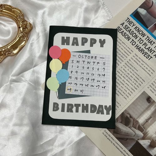 Unique card客製化手作卡片 日曆客制手工卡片 情人節禮物 生日卡片 週年紀念 節日 聖誕節