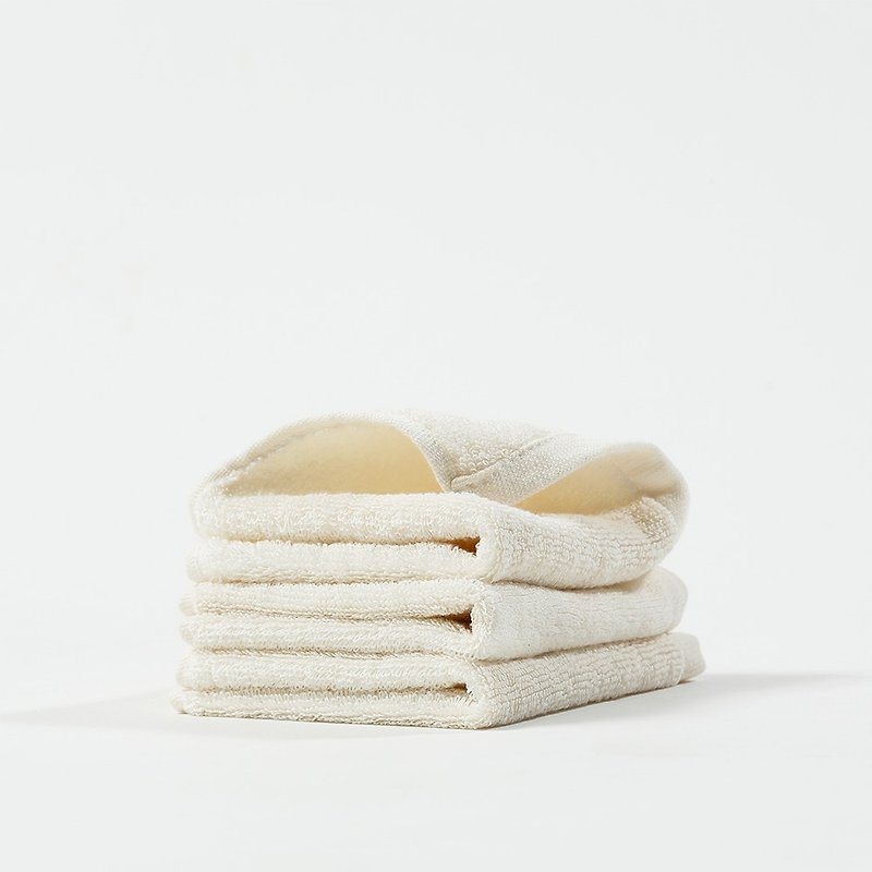 有機棉柔方巾(臉) - 毛巾浴巾 - 棉．麻 白色