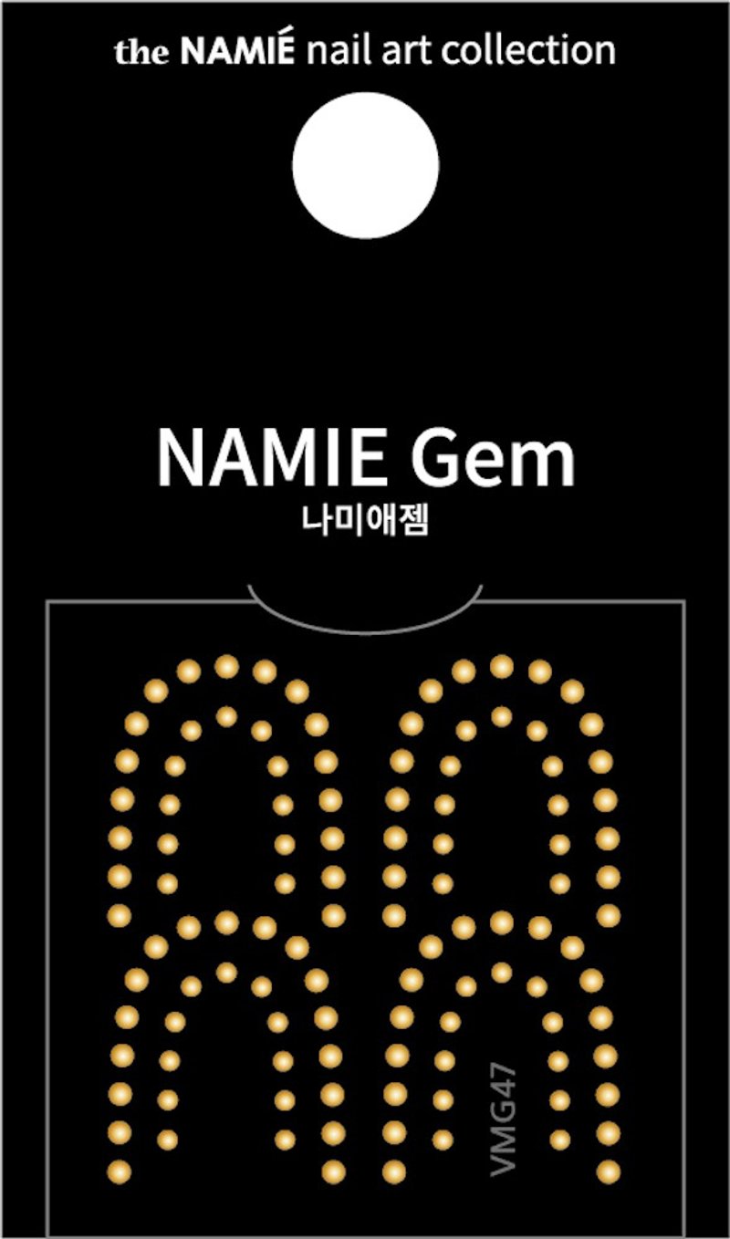 【專業用】NAMIE Gem 美甲裝飾藝術貼紙 Volume Metallic 47 - 指甲油/指甲貼 - 紙 金色
