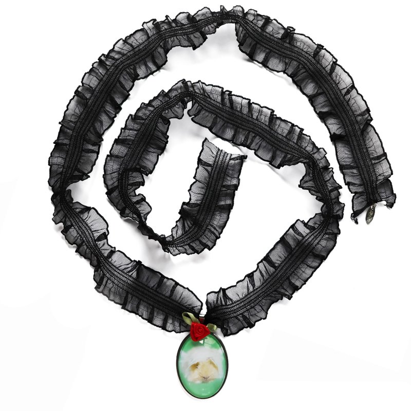 Pet Lace Muti Necklace_MU JUNIOR (Black) - Necklaces - Stainless Steel Black