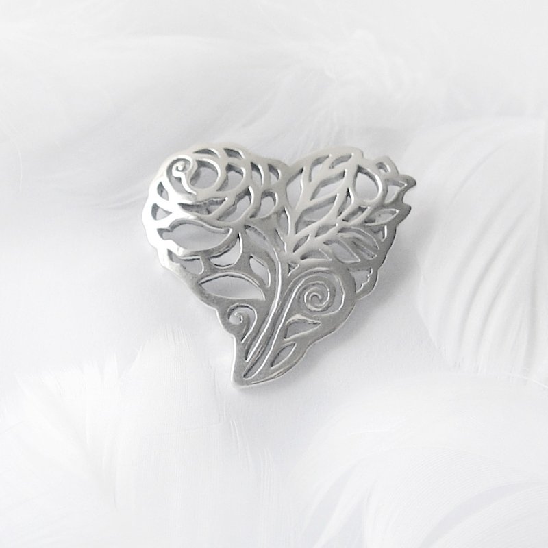 Life Likes Summer Flowers / 925 Sterling Silver Brooch-Gift for her - Brooches - Sterling Silver Silver
