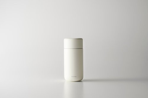 Overall 日本Marna陶瓷雙層保溫保冷杯350ml - 白色