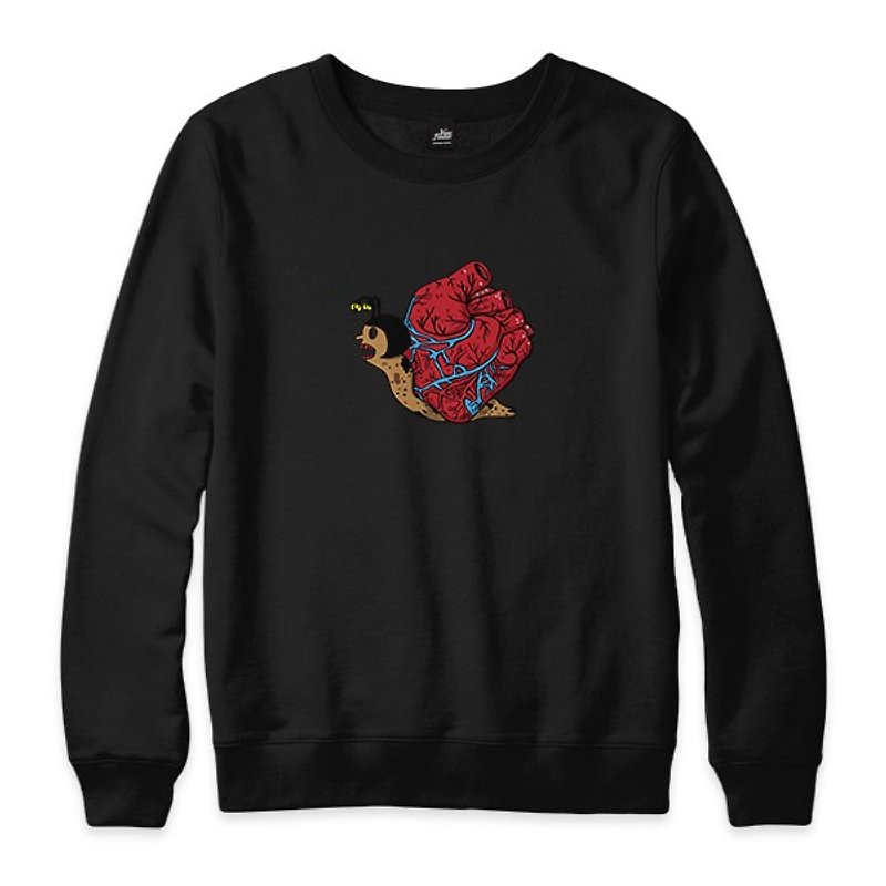 Heart Snail-Black-Unisex Version University T - Men's T-Shirts & Tops - Cotton & Hemp Black