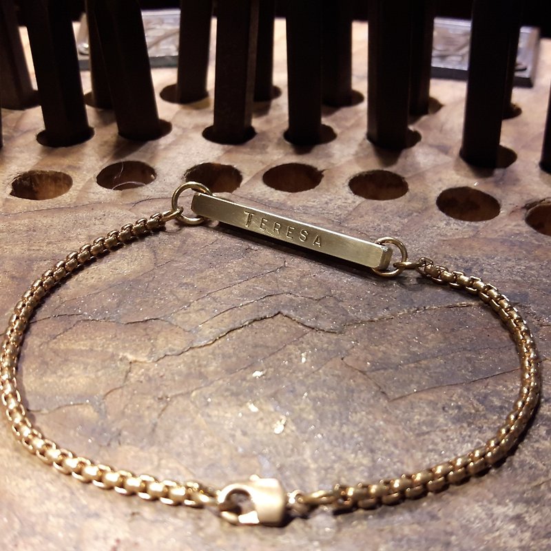 M10 models - can be typing along on all sides - Bronze bracelet - Royal Carpenter exclusive knock ornaments - Customized typing along - handmade DIY - สร้อยข้อมือ - ทองแดงทองเหลือง สีทอง