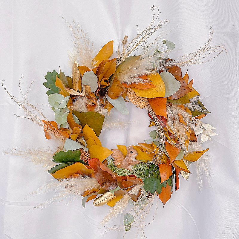 FengFlower [autumn breath without withering wreath] dry wreath / withering flowers - ของวางตกแต่ง - พืช/ดอกไม้ 