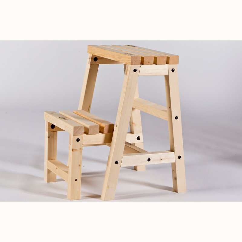 階段椅子 - 椅子・ソファー - 木製 カーキ