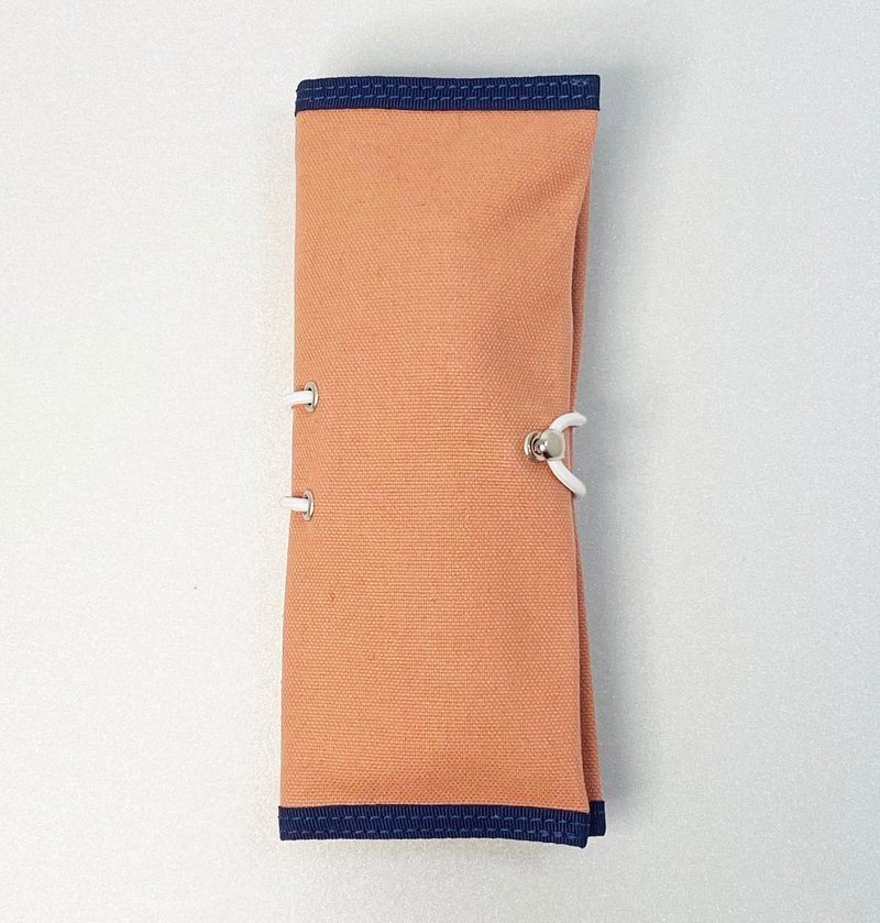 Bi-fold pen case, minimal compact size - Pencil Cases - Cotton & Hemp Pink