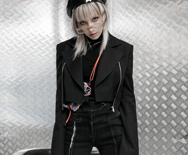 Cyberpunk blazer / loose fit - Shop PUNK RAVE Women's Blazers