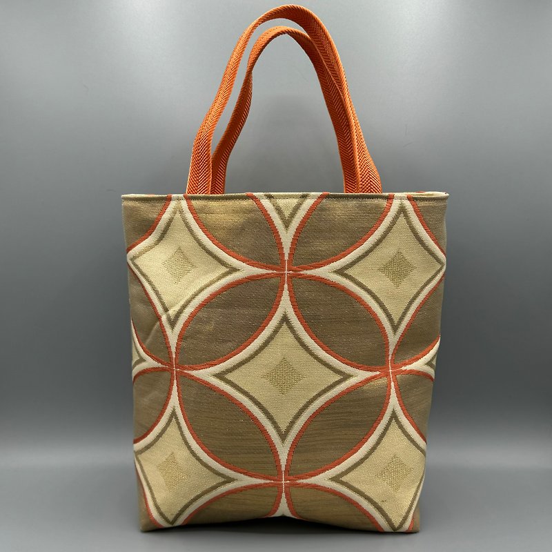 Kimono Obi Obijime Remake Tote bag - Handbags & Totes - Silk Gold