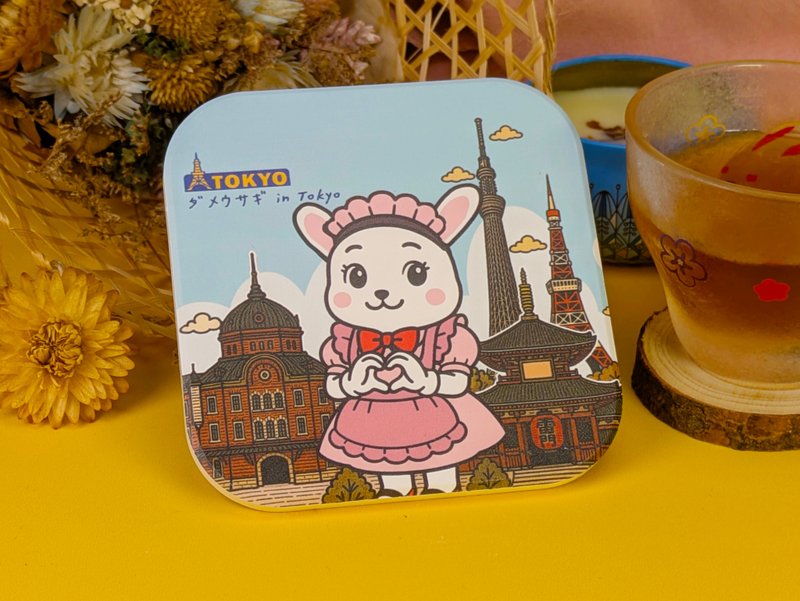 陶瓷杯墊【廢兔 in Tokyo】 - 杯墊 - 陶 