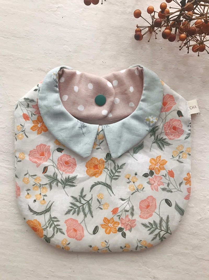 エレガントなフラワーガーデン手作りコットン6層糸小さな先のとがった襟よだれかけ唾液タオル - スタイ - コットン・麻 多色