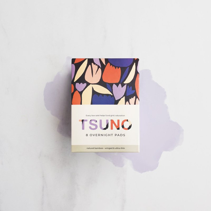 Tsuno 無漂染竹纖維衛生巾 - 夜用型 - 布衛生棉/生理用品 - 竹 