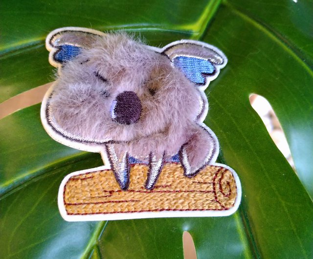 刺繍ステッカー アニマルシリーズ コアラ 立体刺繍 - ショップ
