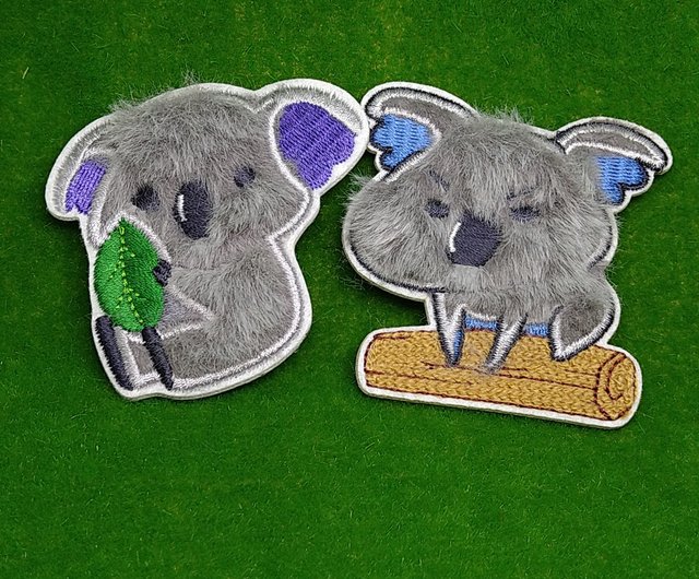 刺繍ステッカー アニマルシリーズ コアラ 立体刺繍 - ショップ