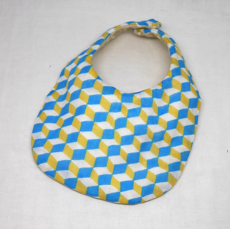 Japanese Handmade 8-layer- gauze Baby Bib  - ผ้ากันเปื้อน - ผ้าฝ้าย/ผ้าลินิน สีน้ำเงิน