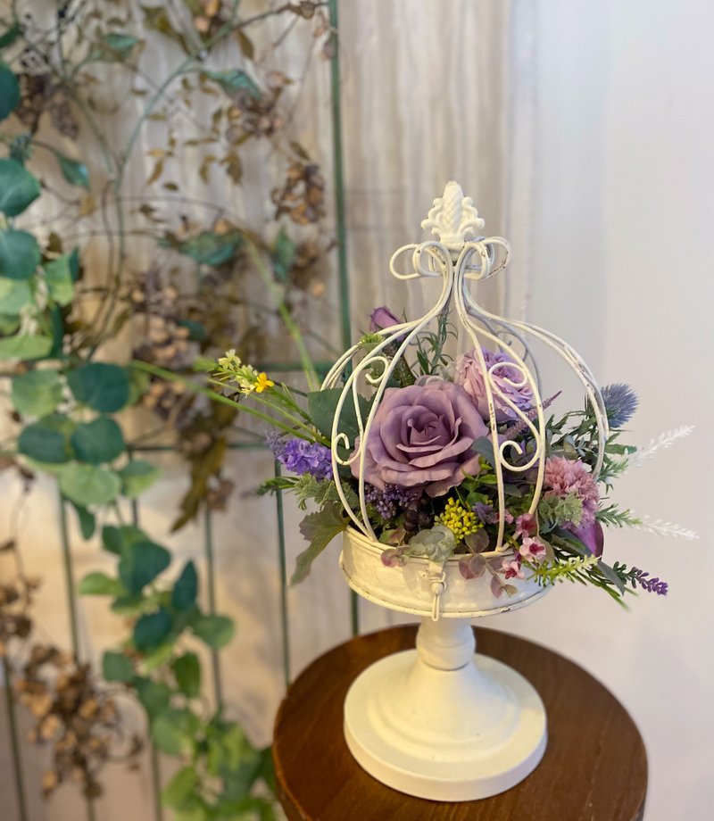 花籠之美 擬真花 送禮 送禮 開幕 居家擺飾佈置 - 擺飾/家飾品 - 植物．花 紫色