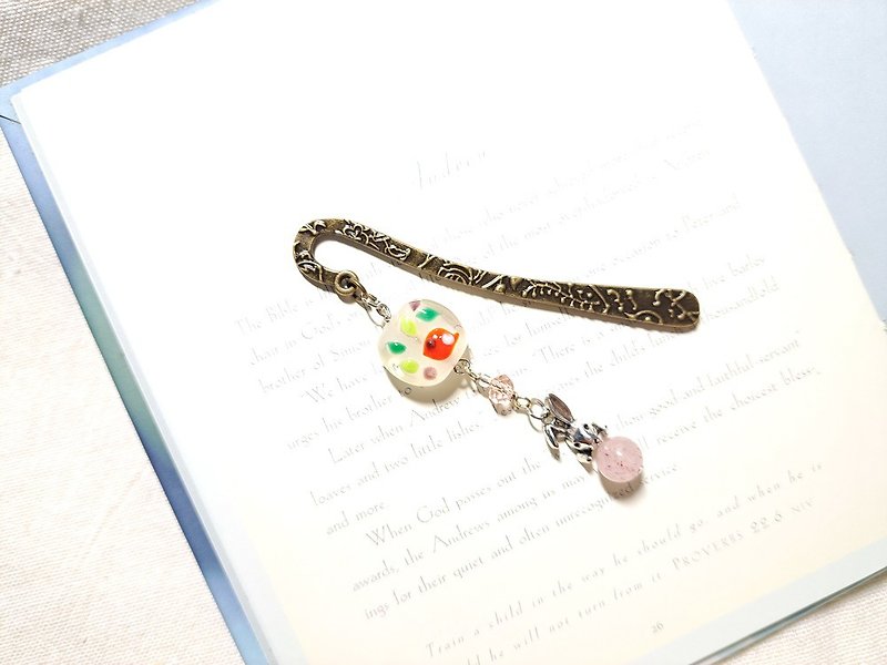 Grapefruit Lin Handmade Glazed Glass-Always be a good friend Yo~ Flower Vine Bookmark (Small) - Other - Glass Multicolor
