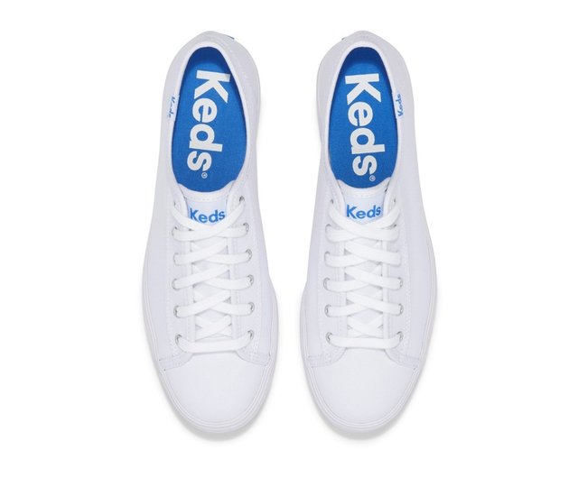 KEDS TRIPLE KICK カレッジスタイル 厚底キャンバスホワイト
