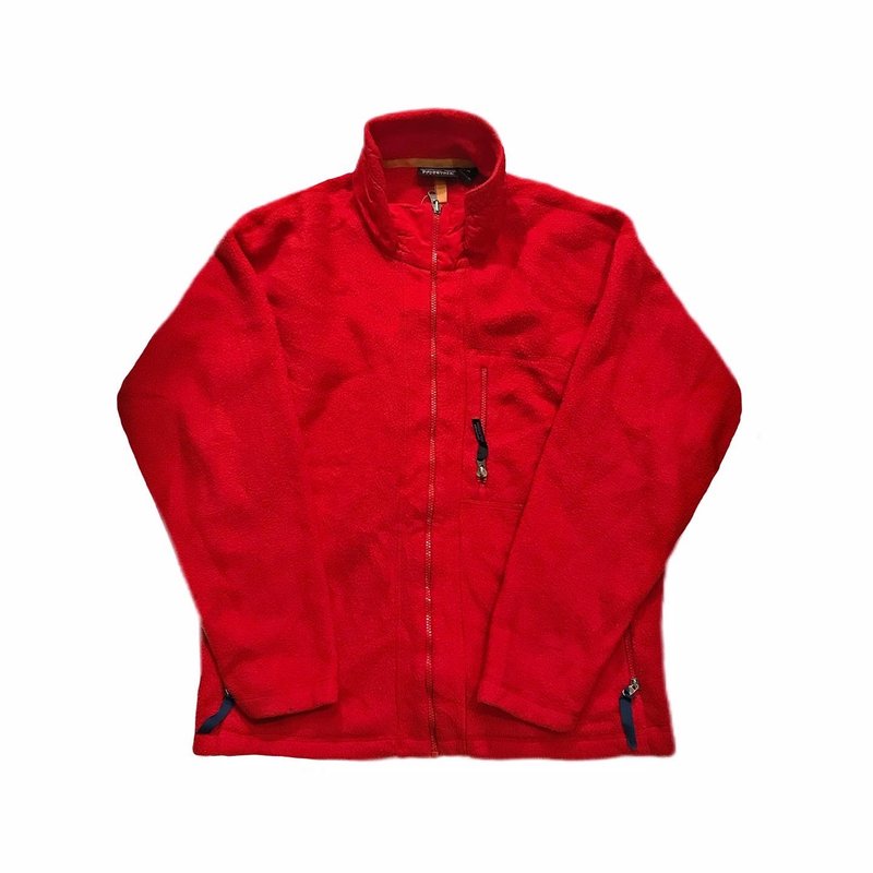 Vintage Patagonia Red Fleece Jacket - เสื้อโค้ทผู้ชาย - วัสดุอื่นๆ สีแดง