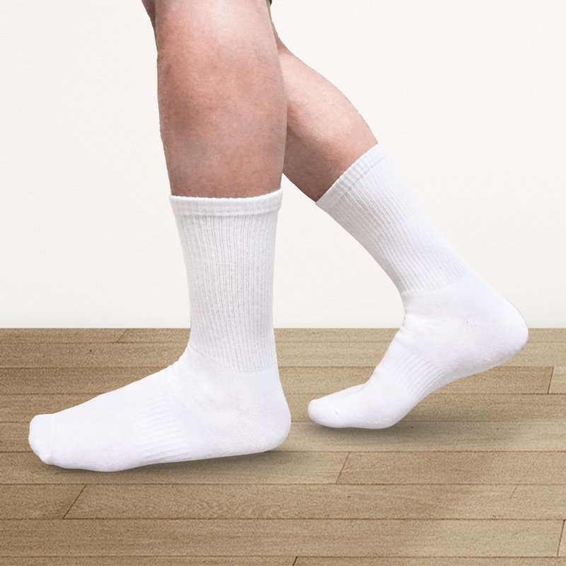 抑菌消臭薄中統襪(男女尺寸)(2色) - 襪子 - 棉．麻 白色