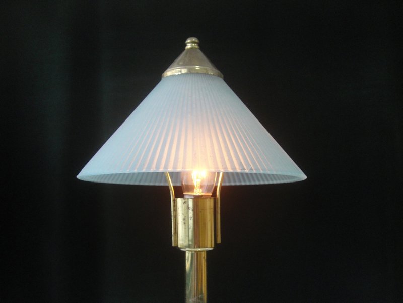 【老時光 OLD-TIME】早期二手台灣製玻璃桌燈 - 燈具/燈飾 - 其他材質 