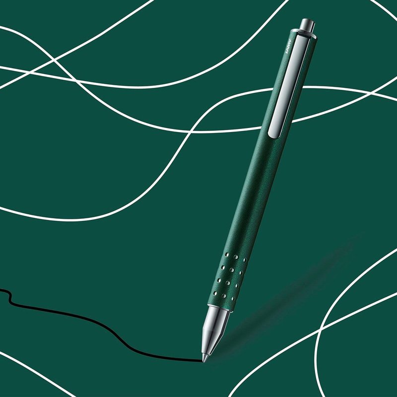 【雷雕免費刻字】LAMY 鋼珠筆 / swift 速動系列 - 限量 橄欖綠 - 科技小物 - 鋁合金 綠色