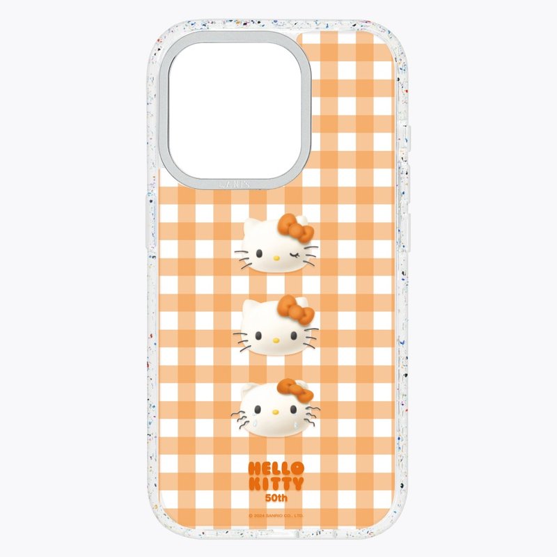 HelloKitty50週年－野餐趣(橘) 透彩框 標準版/磁吸版 iPhone - 手機殼/手機套 - 環保材質 橘色