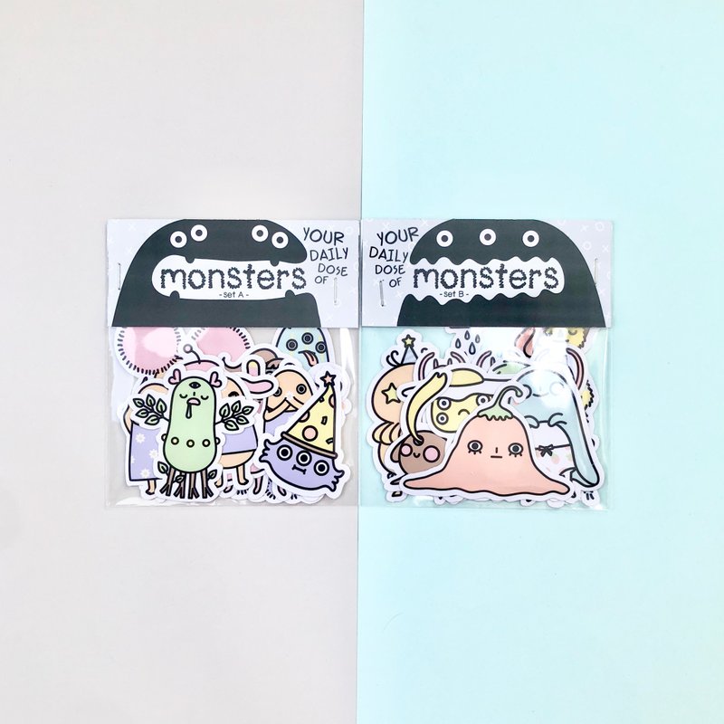 Your Daily Dose of Monster Sticker Pack | Set A & B - Stickers - Paper Multicolor