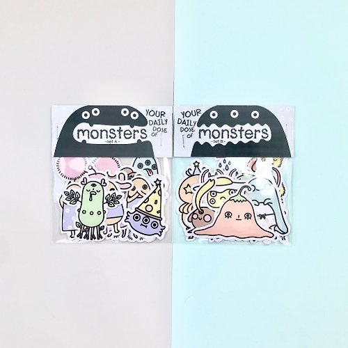 MeMiann Studio Your Daily Dose of Monster Sticker Pack | Set A & B