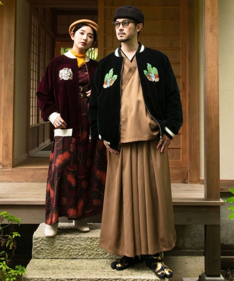 【熱門預購】浮世繪刺繡和風棒球外套 (4色) 7CQ-4302 - 男夾克/外套 - 其他材質 