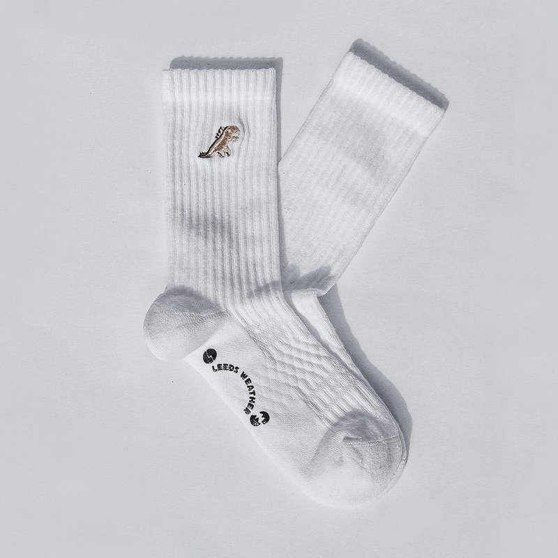 Hey! Dino casual functional white socks/sports socks-Xingsha - ถุงเท้า - ผ้าฝ้าย/ผ้าลินิน หลากหลายสี