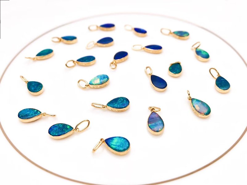 18k opal drop pendant - Necklaces - Precious Metals 