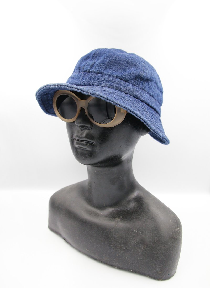 Back to Green:: 漁夫帽 丹寧鐘型 vintage Bucket Hat - 帽子 - 棉．麻 