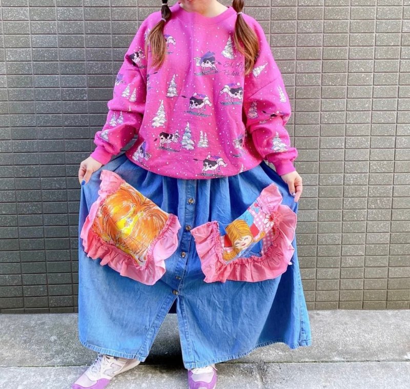 ビックポケットスカート - スカート - コットン・麻 